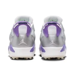 Nike Jordan Retro 6 G Golf Shoes Metallic Silver/Oxygen Purple -Golf Shop nike jordan retro 6 g nrg golf shoes metallic silver oxygen purple heel itempicture