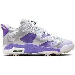 Nike Jordan Retro 6 G Golf Shoes Metallic Silver/Oxygen Purple -Golf Shop nike jordan retro 6 g nrg golf shoes metallic silver oxygen purple spine itempicture