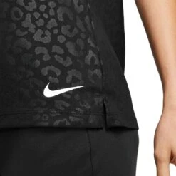 Nike Women's Dri-FIT Victory Embossed Sleeveless Polo -Golf Shop nike womens dri fit victory embossed sleeveless polo black detail itempicture