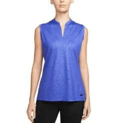 Nike Women's Dri-FIT Victory Embossed Sleeveless Polo -Golf Shop nike womens dri fit victory embossed sleeveless polo lapis itempicture