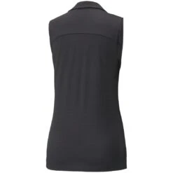 Puma Women's CLOUDSPUN Coast Sleeveless Polo -Golf Shop puma 2022 womens cloudspun coast sleeveless polo black back itempicture