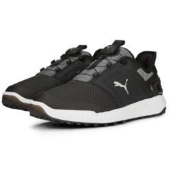 Puma Ignite Elevate Disc Golf Shoes Black/Silver -Golf Shop puma ignite elevate disc golf shoes black silver 376080 02 pair itempicture