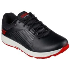 Skechers GO GOLF Elite 5 GF Golf Shoes Black/Red -Golf Shop skechers go golf elite 5 golf shoes black red 214065 bkrd front itempicture