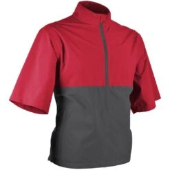 Sun Mountain Monsoon Short Sleeve Rain Pullover -Golf Shop sun mountain 2023 monsoon ss rain pullover red steel itempicture