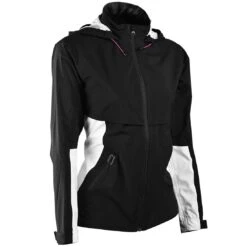 Sun Mountain Women's Stratus Rain Jacket -Golf Shop sun mountain 2023 womens stratus rain jacket black white itempicture