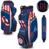 Team Effort Marvel Captain America Bucket III Cooler Cart Bag -Golf Shop team effort marvel bucket iii cart bag captain america itempicture