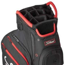 Titleist 2022 Cart 15 Cart Bag -Golf Shop titleist 2022 cart 15 cart bag black black red top itempicture