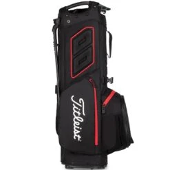 Titleist Hybrid 5 Stand Bag -Golf Shop titleist 2023 hybrid 5 stand bag black black red back itempicture