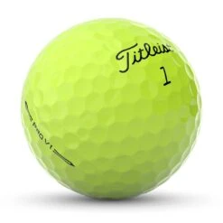 Titleist Pro V1 Yellow Golf Balls -Golf Shop titleist 2023 pro v1 yellow golf balls ball angle itempicture