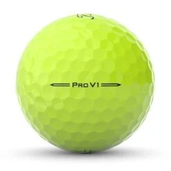 Titleist Pro V1 Yellow Golf Balls -Golf Shop titleist 2023 pro v1 yellow golf balls side stamp itempicture