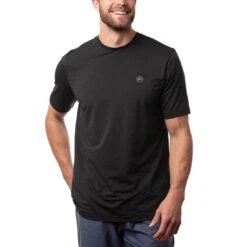 TravisMathew Scenic Vista Active Tee -Golf Shop travismathew scenic vista active tee black front itempicture