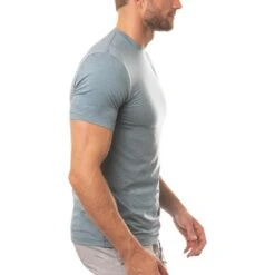 TravisMathew Scenic Vista Active Tee -Golf Shop travismathew scenic vista active tee heather copen blue side itempicture