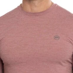 TravisMathew Scenic Vista Active Tee -Golf Shop travismathew scenic vista active tee heather roan rogue logo itempicture