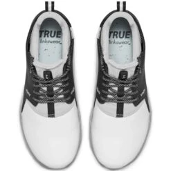 TRUE Linkswear Original 1.2 Golf Shoes White/Black -Golf Shop true linkswear original 1 2 golf shoes white black top itempicture