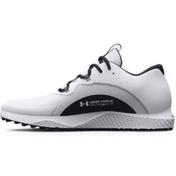 Under Armour Charged Draw 2 SL Golf Shoes White/Black -Golf Shop under armour charged draw 2 sl golf shoes white black spine itempicture