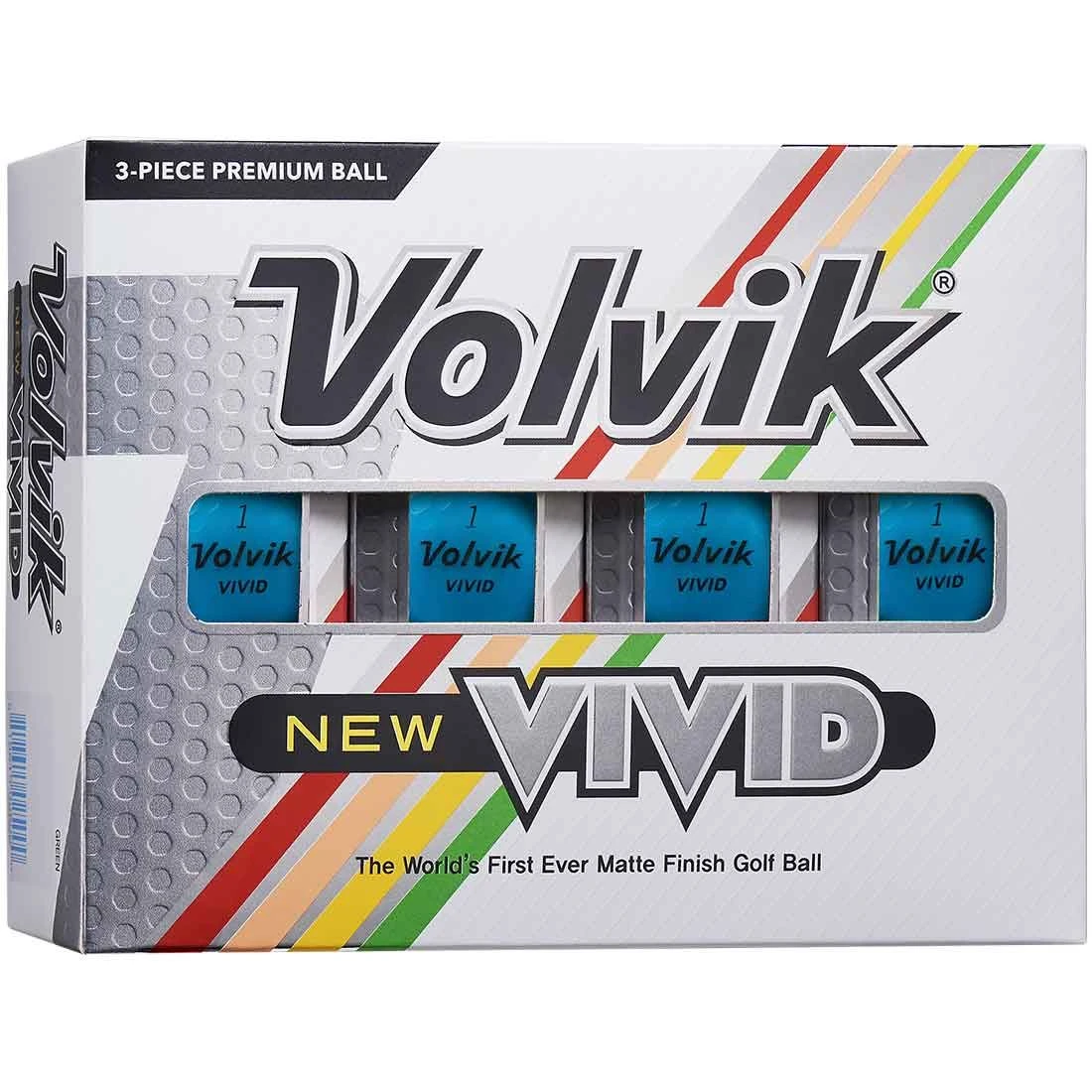 Volvik Vivid Blue Golf Balls 3 Volvik Vivid Blue Golf Balls
